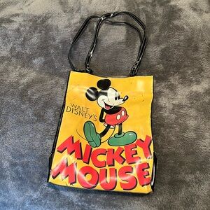 Vintage faux, leather Mickey Mouse double strap purse never been used no tags